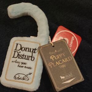 Donut Disturb Puppy Placard Chew Toy
